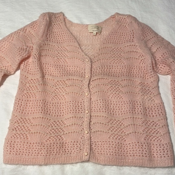Sezane Sweaters - SEZANE Alanis Jumper Cardigan in Rosy Beige Small